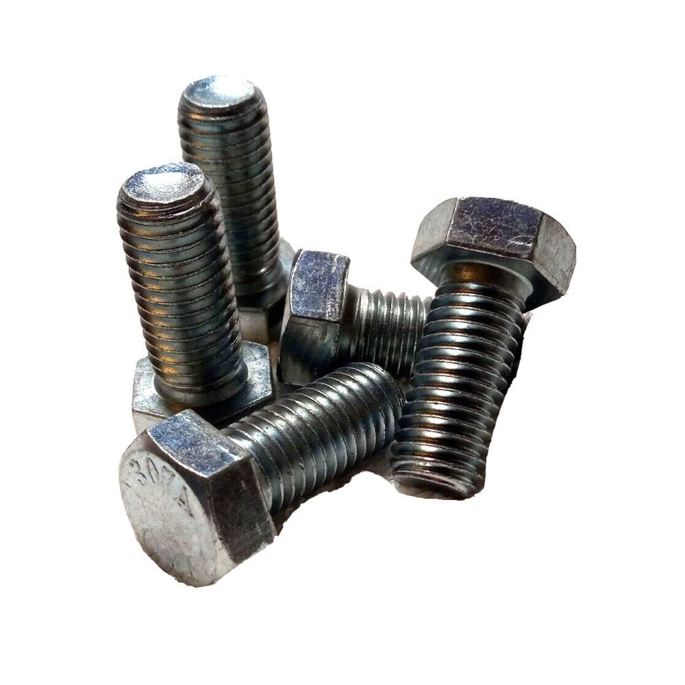 5/8"-11 x 1-1/2" (FT) Coarse Thread A307 Grade A Hex Bolt Zinc Plated lot of 25